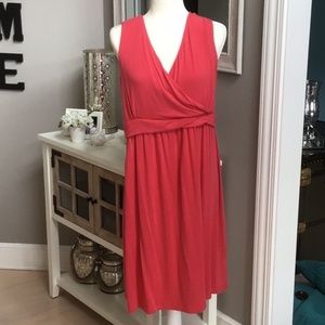 Lands End coral/tangerine knit sundress. Size xl